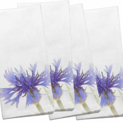 Blue Cornflower Cloth Napkins set of 4