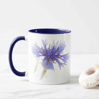 Blue Cornflower Mug with Blue Interior