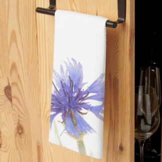 Blue Cornflower Photo - Kitchen Towel