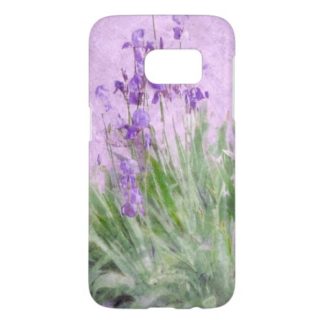 classic   purple   irises   digital   watercolor   floral   samsung   galaxy   s7   case