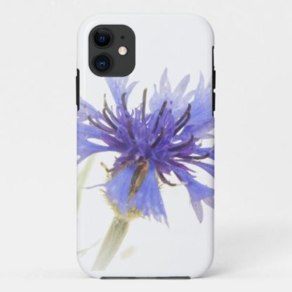 high   contrast   blue   cornflower   floral   photo   iphone   11   case