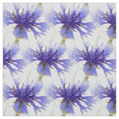 high   contrast   blue   cornflower   floral   photo   fabric