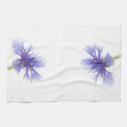 high   contrast   blue   cornflower   floral   photo   towel