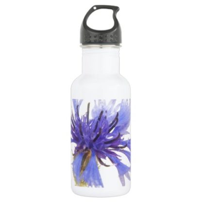 high   contrast   blue   cornflower   floral   photo   water   bottle