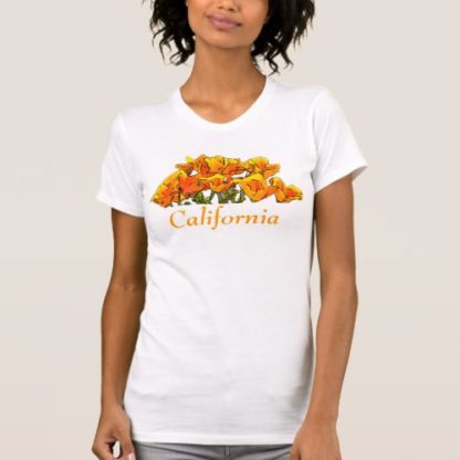 orange   california   poppies   digital   art   with   text   t   shirt