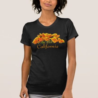 orange   california   poppies   digital   art   with   text   t   shirt