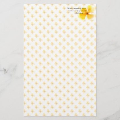 california poppy pattern and a single larger poppy with quote, everything is beautiful,  on stationery
