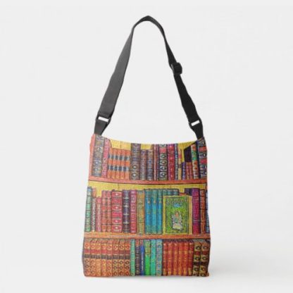 library-books-crossbody-bag
