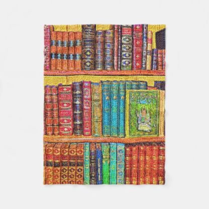 library-books-fleece-blanket