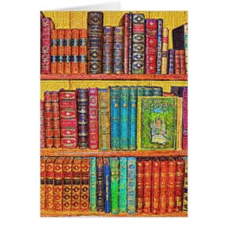 library-books-greeting-card