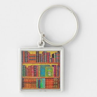 library-books-keychain