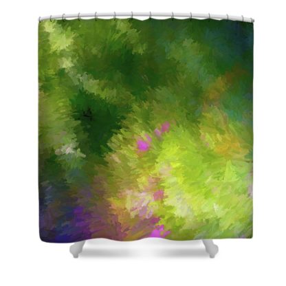 meadow abstract shower curtain
