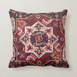 red-blue-persian-design-throw-pillow
