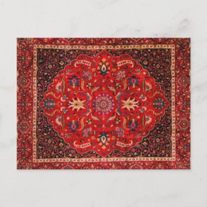 red-persian-rug-from-mashhad-postcard