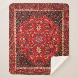 red-persian-rug-from-mashhad-sherpa-blanket