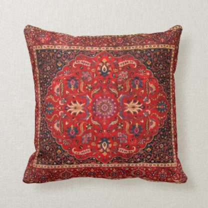 persian rug throw pillow