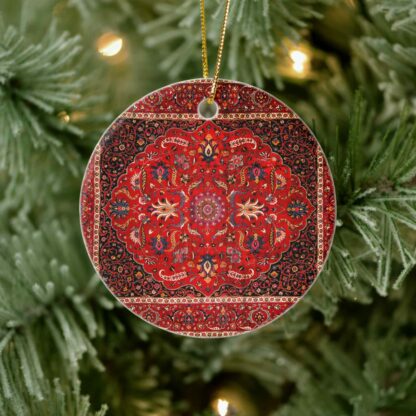 Persian Rug Ceramic Ornament Tree